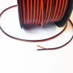 Cable with red and black conductor  2x1.5mm2 (15AWG)